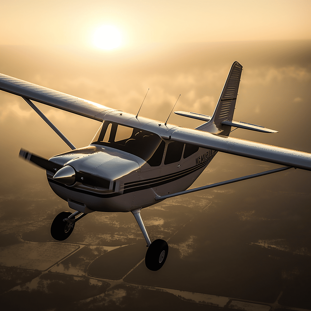 A cessna looking cute in the skies